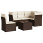 vidaXL 6-tlg. Garten-Sofagarnitur mit Kissen Braun Poly Rattan vidaXL 6-tlg. Garten-Sofagarnitur mit Kissen Braun Poly Rattan