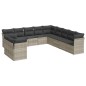 vidaXL 11-tlg. Garten-Sofagarnitur mit Kissen Hellgrau Poly Rattan vidaXL 11-tlg. Garten-Sofagarnitur mit Kissen Hellgrau Poly Rattan