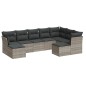 vidaXL 9-tlg. Garten-Sofagarnitur mit Kissen Hellgrau Poly Rattan vidaXL 9-tlg. Garten-Sofagarnitur mit Kissen Hellgrau Poly Rattan