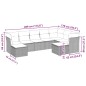 vidaXL 9-tlg. Garten-Sofagarnitur mit Kissen Hellgrau Poly Rattan vidaXL 9-tlg. Garten-Sofagarnitur mit Kissen Hellgrau Poly Rattan