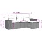 vidaXL 4-tlg. Garten-Sofagarnitur mit Kissen Hellgrau Poly Rattan vidaXL 4-tlg. Garten-Sofagarnitur mit Kissen Hellgrau Poly Rattan