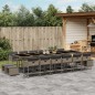 vidaXL 17-tlg. Garten-Essgruppe mit Kissen Grau Poly Rattan vidaXL 17-tlg. Garten-Essgruppe mit Kissen Grau Poly Rattan