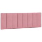 vidaXL Bettgestell mit LED-Leuchten Rosa 140x190 cm Samt vidaXL Bettgestell mit LED-Leuchten Rosa 140x190 cm Samt