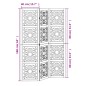vidaXL 3-tlg. Raumteiler Braun und Schwarz Massivholz Paulownia vidaXL 3-tlg. Raumteiler Braun und Schwarz Massivholz Paulownia