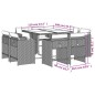 vidaXL 9-tlg. Garten-Essgruppe mit Kissen Beigemischung Poly Rattan vidaXL 9-tlg. Garten-Essgruppe mit Kissen Beigemischung Poly Rattan
