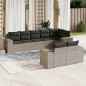 vidaXL 8-tlg. Garten-Sofagarnitur mit Kissen Hellgrau Poly Rattan vidaXL 8-tlg. Garten-Sofagarnitur mit Kissen Hellgrau Poly Rattan