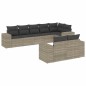 vidaXL 8-tlg. Garten-Sofagarnitur mit Kissen Hellgrau Poly Rattan vidaXL 8-tlg. Garten-Sofagarnitur mit Kissen Hellgrau Poly Rattan