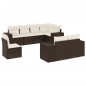 vidaXL 8-tlg. Garten-Sofagarnitur mit Kissen Braun Poly Rattan vidaXL 8-tlg. Garten-Sofagarnitur mit Kissen Braun Poly Rattan