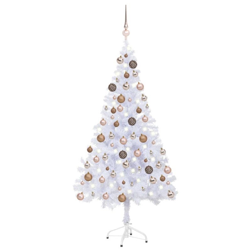 vidaXL Künstlicher Weihnachtsbaum Beleuchtung Kugeln 120cm 230 Zweige vidaXL Künstlicher Weihnachtsbaum Beleuchtung Kugeln 120cm 230 Zweige