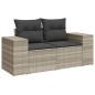 vidaXL 8-tlg. Garten-Sofagarnitur mit Kissen Hellgrau Poly Rattan vidaXL 8-tlg. Garten-Sofagarnitur mit Kissen Hellgrau Poly Rattan