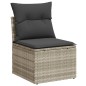 vidaXL 8-tlg. Garten-Sofagarnitur mit Kissen Hellgrau Poly Rattan vidaXL 8-tlg. Garten-Sofagarnitur mit Kissen Hellgrau Poly Rattan