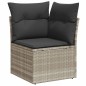 vidaXL 8-tlg. Garten-Sofagarnitur mit Kissen Hellgrau Poly Rattan vidaXL 8-tlg. Garten-Sofagarnitur mit Kissen Hellgrau Poly Rattan