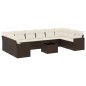 vidaXL 11-tlg. Garten-Sofagarnitur mit Kissen Braun Poly Rattan vidaXL 11-tlg. Garten-Sofagarnitur mit Kissen Braun Poly Rattan
