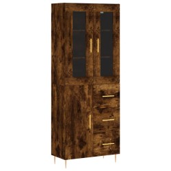 vidaXL Highboard Räuchereiche 69,5x34x180 cm Holzwerkstoff