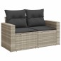 vidaXL 11-tlg. Garten-Sofagarnitur mit Kissen Hellgrau Poly Rattan vidaXL 11-tlg. Garten-Sofagarnitur mit Kissen Hellgrau Poly Rattan