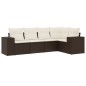 vidaXL 5-tlg. Garten-Sofagarnitur mit Kissen Braun Poly Rattan vidaXL 5-tlg. Garten-Sofagarnitur mit Kissen Braun Poly Rattan