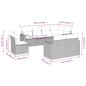vidaXL 8-tlg. Garten-Sofagarnitur mit Kissen Hellgrau Poly Rattan vidaXL 8-tlg. Garten-Sofagarnitur mit Kissen Hellgrau Poly Rattan