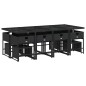 vidaXL 13-tlg. Garten-Essgruppe mit Kissen Schwarz Poly Rattan vidaXL 13-tlg. Garten-Essgruppe mit Kissen Schwarz Poly Rattan