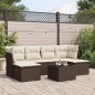 vidaXL 7-tlg. Garten-Sofagarnitur mit Kissen Braun Poly Rattan vidaXL 7-tlg. Garten-Sofagarnitur mit Kissen Braun Poly Rattan