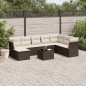 vidaXL 9-tlg. Garten-Sofagarnitur mit Kissen Braun Poly Rattan vidaXL 9-tlg. Garten-Sofagarnitur mit Kissen Braun Poly Rattan