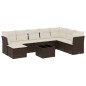 vidaXL 9-tlg. Garten-Sofagarnitur mit Kissen Braun Poly Rattan vidaXL 9-tlg. Garten-Sofagarnitur mit Kissen Braun Poly Rattan