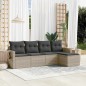 vidaXL 5-tlg. Garten-Sofagarnitur mit Kissen Hellgrau Poly Rattan vidaXL 5-tlg. Garten-Sofagarnitur mit Kissen Hellgrau Poly Rattan