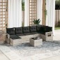 vidaXL 8-tlg. Garten-Sofagarnitur mit Kissen Hellgrau Poly Rattan vidaXL 8-tlg. Garten-Sofagarnitur mit Kissen Hellgrau Poly Rattan