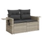 vidaXL 8-tlg. Garten-Sofagarnitur mit Kissen Hellgrau Poly Rattan vidaXL 8-tlg. Garten-Sofagarnitur mit Kissen Hellgrau Poly Rattan