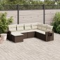 vidaXL 7-tlg. Garten-Sofagarnitur mit Kissen Braun Poly Rattan vidaXL 7-tlg. Garten-Sofagarnitur mit Kissen Braun Poly Rattan
