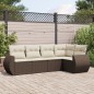 vidaXL 5-tlg. Garten-Sofagarnitur mit Kissen Braun Poly Rattan vidaXL 5-tlg. Garten-Sofagarnitur mit Kissen Braun Poly Rattan