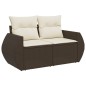 vidaXL 5-tlg. Garten-Sofagarnitur mit Kissen Braun Poly Rattan vidaXL 5-tlg. Garten-Sofagarnitur mit Kissen Braun Poly Rattan