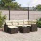 vidaXL 7-tlg. Garten-Sofagarnitur mit Kissen Braun Poly Rattan vidaXL 7-tlg. Garten-Sofagarnitur mit Kissen Braun Poly Rattan