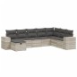 vidaXL 8-tlg. Garten-Sofagarnitur mit Kissen Hellgrau Poly Rattan vidaXL 8-tlg. Garten-Sofagarnitur mit Kissen Hellgrau Poly Rattan