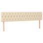 vidaXL Boxspringbett mit Matratze Creme 120x190 cm Stoff vidaXL Boxspringbett mit Matratze Creme 120x190 cm Stoff