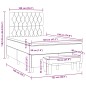 vidaXL Boxspringbett mit Matratze Creme 120x190 cm Stoff vidaXL Boxspringbett mit Matratze Creme 120x190 cm Stoff