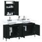 vidaXL 3-tlg. Badmöbel-Set Schwarz Holzwerkstoff vidaXL 3-tlg. Badmöbel-Set Schwarz Holzwerkstoff