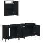 vidaXL 3-tlg. Badmöbel-Set Schwarz Holzwerkstoff vidaXL 3-tlg. Badmöbel-Set Schwarz Holzwerkstoff