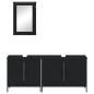 vidaXL 3-tlg. Badmöbel-Set Schwarz Holzwerkstoff vidaXL 3-tlg. Badmöbel-Set Schwarz Holzwerkstoff