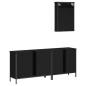 vidaXL 3-tlg. Badmöbel-Set Schwarz Holzwerkstoff vidaXL 3-tlg. Badmöbel-Set Schwarz Holzwerkstoff