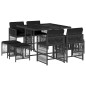vidaXL 9-tlg. Garten-Essgruppe mit Kissen Schwarz Poly Rattan vidaXL 9-tlg. Garten-Essgruppe mit Kissen Schwarz Poly Rattan
