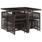 vidaXL 9-tlg. Garten-Essgruppe mit Kissen Braun Poly Rattan vidaXL 9-tlg. Garten-Essgruppe mit Kissen Braun Poly Rattan