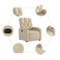 vidaXL Relaxsessel Elektrisch Creme Stoff vidaXL Relaxsessel Elektrisch Creme Stoff