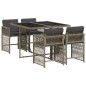 vidaXL 5-tlg. Garten-Essgruppe mit Kissen Grau Poly Rattan vidaXL 5-tlg. Garten-Essgruppe mit Kissen Grau Poly Rattan