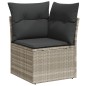 vidaXL 9-tlg. Garten-Sofagarnitur mit Kissen Hellgrau Poly Rattan vidaXL 9-tlg. Garten-Sofagarnitur mit Kissen Hellgrau Poly Rattan