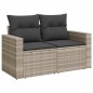 vidaXL 9-tlg. Garten-Sofagarnitur mit Kissen Hellgrau Poly Rattan vidaXL 9-tlg. Garten-Sofagarnitur mit Kissen Hellgrau Poly Rattan