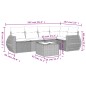 vidaXL 6-tlg. Garten-Sofagarnitur mit Kissen Hellgrau Poly Rattan vidaXL 6-tlg. Garten-Sofagarnitur mit Kissen Hellgrau Poly Rattan