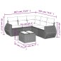 vidaXL 6-tlg. Garten-Sofagarnitur mit Kissen Braun Poly Rattan vidaXL 6-tlg. Garten-Sofagarnitur mit Kissen Braun Poly Rattan