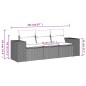 vidaXL 3-tlg. Garten-Sofagarnitur mit Kissen Braun Poly Rattan vidaXL 3-tlg. Garten-Sofagarnitur mit Kissen Braun Poly Rattan