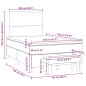 vidaXL Boxspringbett mit Matratze Creme 120x190 cm Stoff vidaXL Boxspringbett mit Matratze Creme 120x190 cm Stoff