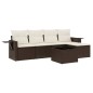 vidaXL 6-tlg. Garten-Sofagarnitur mit Kissen Braun Poly Rattan vidaXL 6-tlg. Garten-Sofagarnitur mit Kissen Braun Poly Rattan